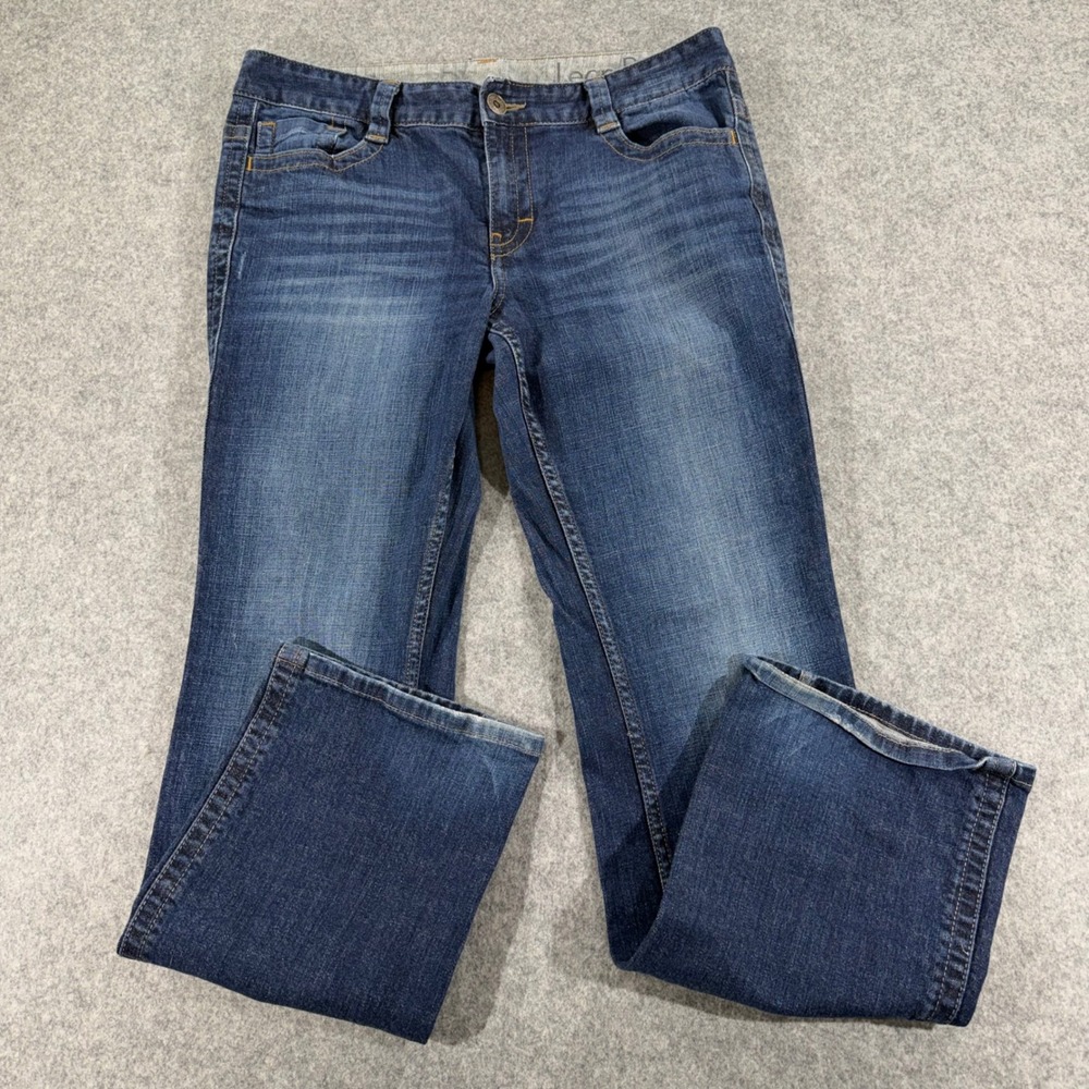 Calvin Klein Jeans Womens 31/12 Medium Wash Bootcut Denim Blue Flap Pocket 3207